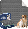 Washable Pee Pads for Dogs, Reusable Puppy Pads Dog Pads, Non-Slip Dog Pee Pads, Leakproof Pet Pee Pads Wee Wee Pads for Dogs. (Dark Grey, 40"x60"(Pack of 1))