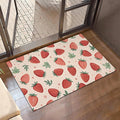 Watercolor Strawberry Front Door Mat,Anti-Slip Pink Sweet Fruits Entrance Indoor Rug Mat,Low Profile Door Mat Entrance,Doormats for Home Kitchen Bedroom Porch, Hallways 30 x 17 Inch
