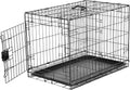 Amazon Basics Durable, Foldable Metal Wire Dog Crate with Tray, Single Door, 30 x 19 x 21 in, Black