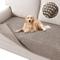 H.VERSAILTEX Plush Chenille Dog Bed Cover Thick Soft Sofa Cover for 3 Cushion Couch Anti Slip Couch Cover Furniture Protector for Dog, Pet, Cat (35" x 74", Cuban Sand)