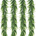 RECUTMS 4pcs Ferns Garland 6 FT Ivy Vines Fake Plant Artificial Hanging Plant Faux Boston Ferns Greenery Leaves Fake Vines for Outdoor Indoor Home Garden Decoration Party Table Wall Decoration(Green)