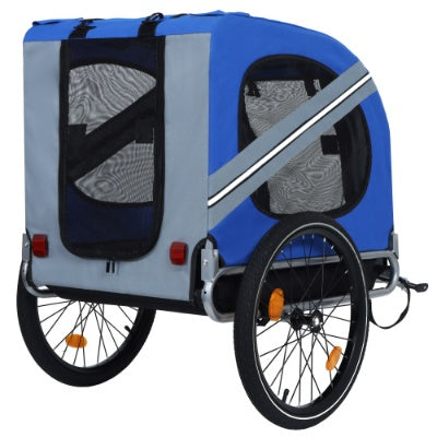 Large Folding Bike Trailer For Dogs  120LB Capacity All-Terrain Pet Carrier, Durable Steel Frame For Cycling, Jogging, Camping  Outdoor Adventures