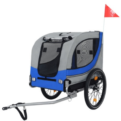 Large Folding Bike Trailer For Dogs  120LB Capacity All-Terrain Pet Carrier, Durable Steel Frame For Cycling, Jogging, Camping  Outdoor Adventures