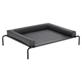 Elevated Dog Bed For Large Dogs XL, Raised Dog Bed Cot With Washable Pillow, Indoor & Outdoor Cooling Dog Bed Hammock, Heavy Duty Steel Frame Dog Bed With Breathable Teslin Mesh, Grey