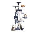 79-inch Cat Tree Tower, Large Multi-story Cat Climbing Tower, Natural Sisal Grabber Posts, Extended Platform, Hammock