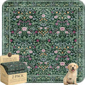 Washable Pee Pads for Dogs,Great Urine Absorbent Reusable Puppy Training Pads,Waterproof,Leak-Proof & Non-Slip Potty Pads for Whelping,Crate,Playpen,Bed.(Midnight Garden Floral,48"x48")