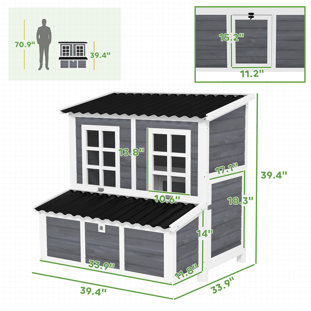 Wooden Pet Coop With Nesting Box