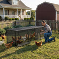 83"Thickened Chicken Coop Durable Pigeon Cage Outdoor Use Comfortable Poultry Cage For Home Breeding Easy-to-Install Design With Strong Load-Bearing Chicken Duck Goose Breeding