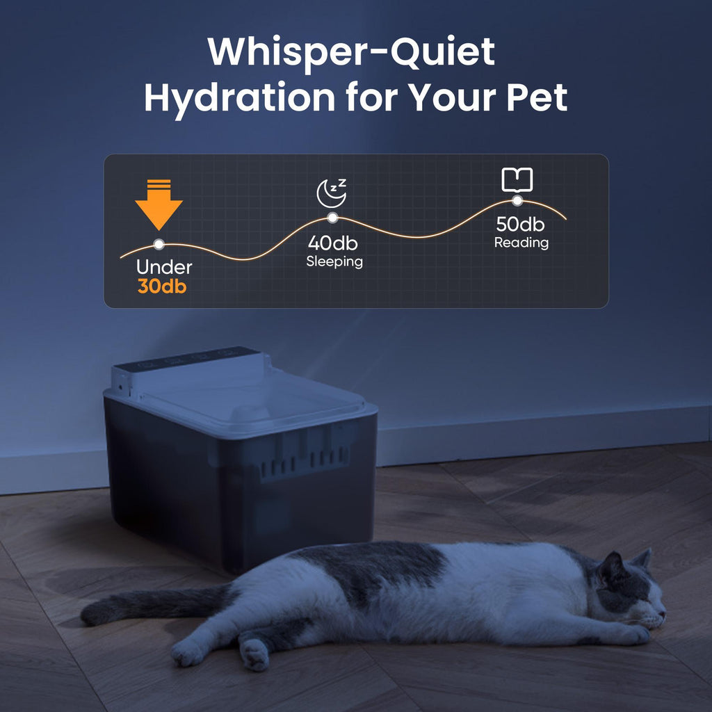 Wireless Charging Battery Driven 304 Stainless Steel Cat Automatic Induction Pet Water Fountain