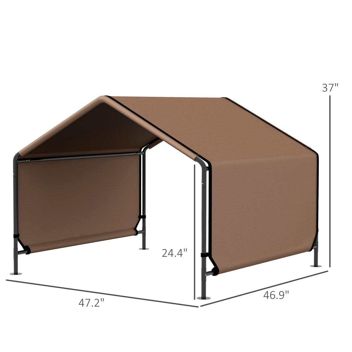 Portable Dog Tent Water Resistant for Outdoor Shade Protection, Brown