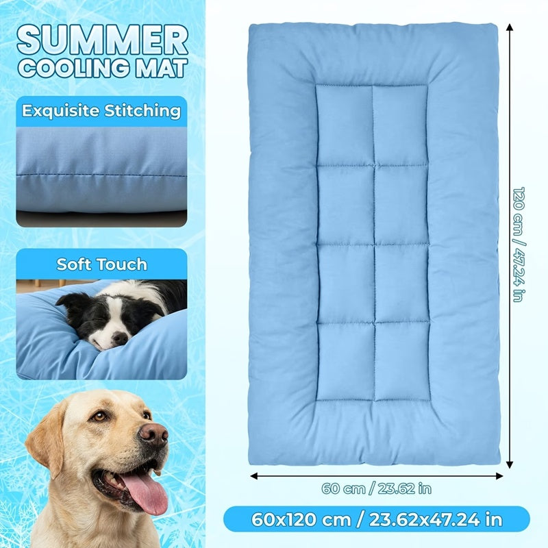 Extra-Large Summer Cooling Mat Dog Sofa Bed,Ultra-Soft, 8 Compartments, Extra-Large Plush Dog Sofa Bed,Super Soft, Thick Polyester Pet Mat With A Non-Slip Bottom