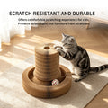 Multi-form Foldable Magic Organ Cat Scratcher Corrugated Cardboard Scratch Board Interactive Cat Toy With Rolling Bell Ball Indoor Kitten Grinding Claw Furniture