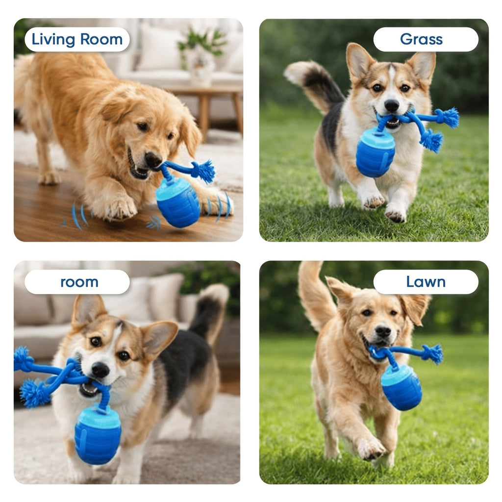 2026 Upgraded Smart Interactive Dog Toy Ball Boosts Intelligence Fitness For Small Medium Large Dogs Fits Indoor Hardwood Floors Outdoor Carpet Randomly Comes With 1 Spare Chew Rope