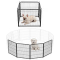 Metal Material, Foldable Pet Fence With A Door, Suitable For Small, Medium And Large-sized Dogs Outdoors