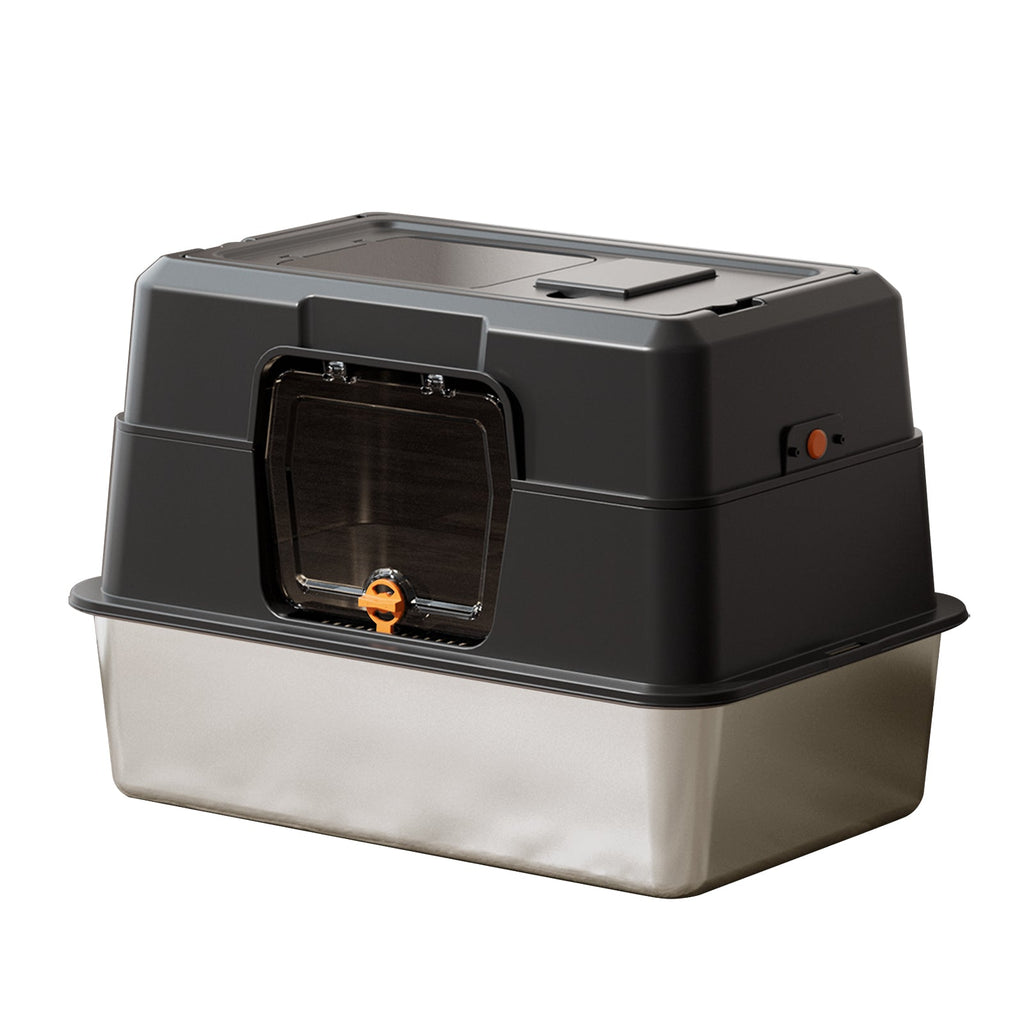 Only Self Pickup---Fully Enclosed Stainless Steel Cat Litter Box
