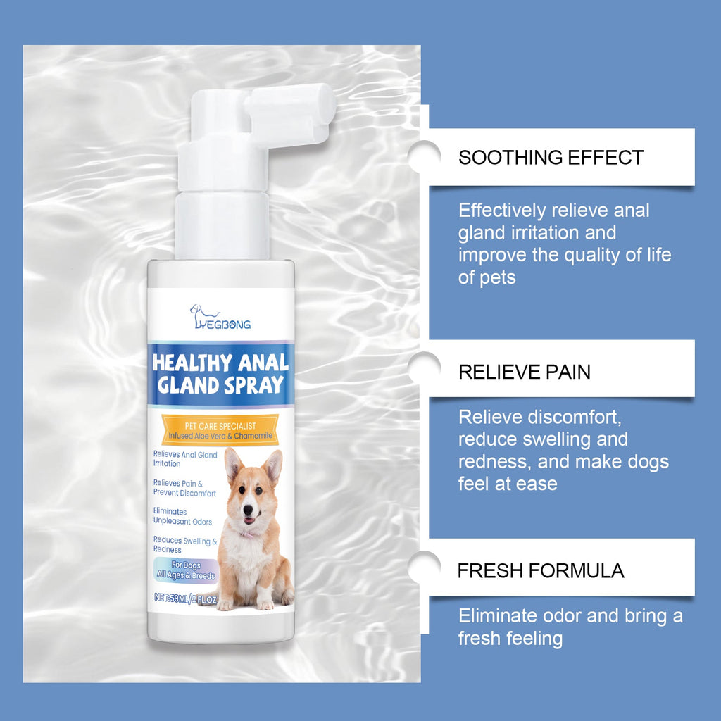 Healthy Gland Spray For Dogs, Dog  Gland Care Spray For Infection Prevention, Reduce Itching Swelling & Bad Odor, Pet Gland Relief Spray For All Breeds & Ages