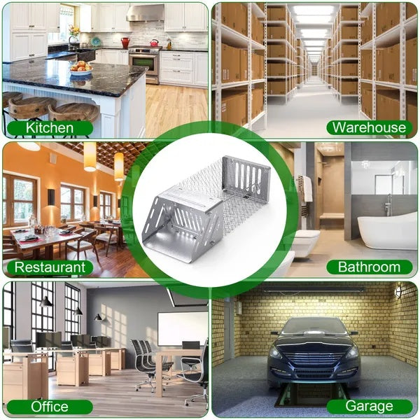 Automatic Continuous Rat Trap Single Door Mouse Cage Humane Live Animal Trap Cage Indoor Outdoor For Small Rodents Mice Voles