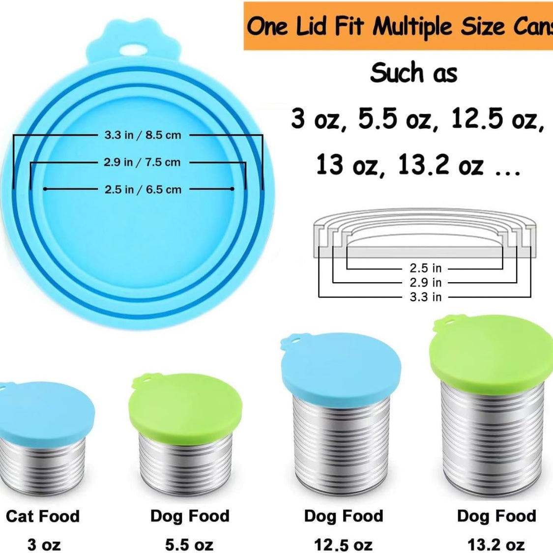 Pet Food Can Cover Silicone Can Lids For Dog And Cat Food