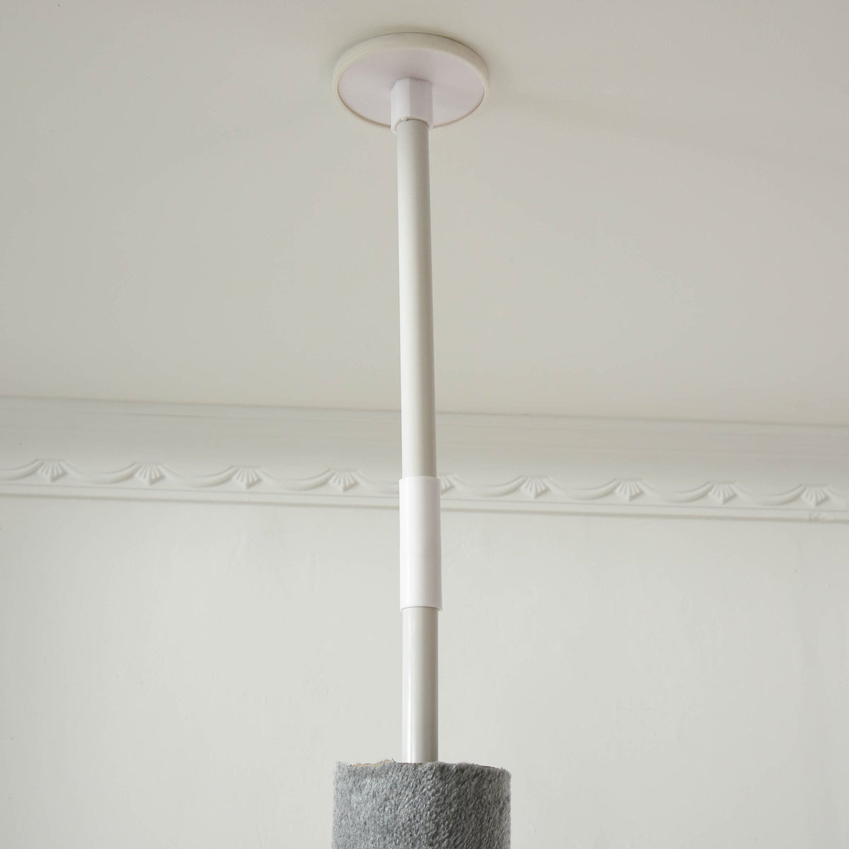 100" Cat Tree Height Adjustable Floor-to-Ceiling 4-Tier Kitty Climbing Activity Center Condo Cat Toy with Scratching Post Hanging Balls Play Rest Post Pet Furniture Grey