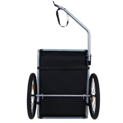Large Folding Bike Trailer For Dogs  120LB Capacity All-Terrain Pet Carrier, Durable Steel Frame For Cycling, Jogging, Camping  Outdoor Adventures