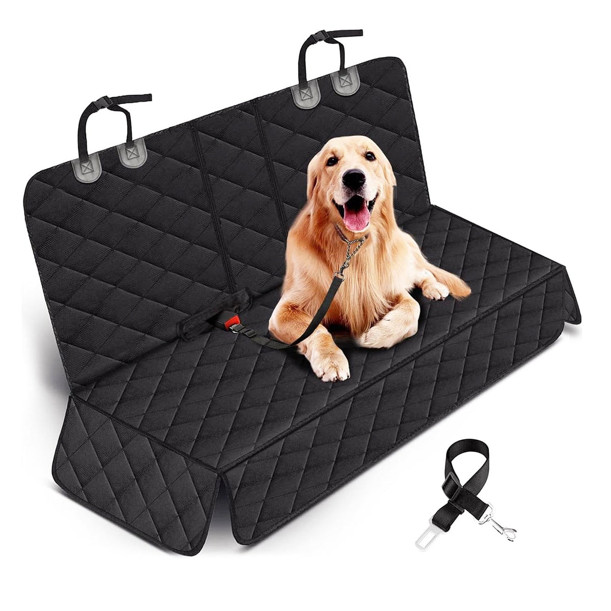 1Pc Dog Car Seat Cover Waterproof Scratchproof Pet Car Rear Protector Mat Pet Back Seat Cover With Dog Seat Belt For Car Truck SUV